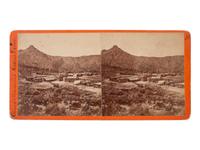 [WESTERN AMERICANA - ARIZONA]. FLANDERS, D.P., photographer. Camp Bowie and Helen's Dome . Arizona Territory: [Summer 1874].