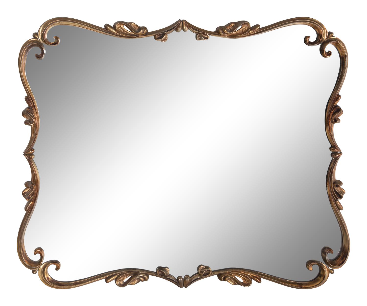 An Art Deco Style Cast Metal Mirror