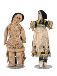 Plains Beaded Hide Dolls