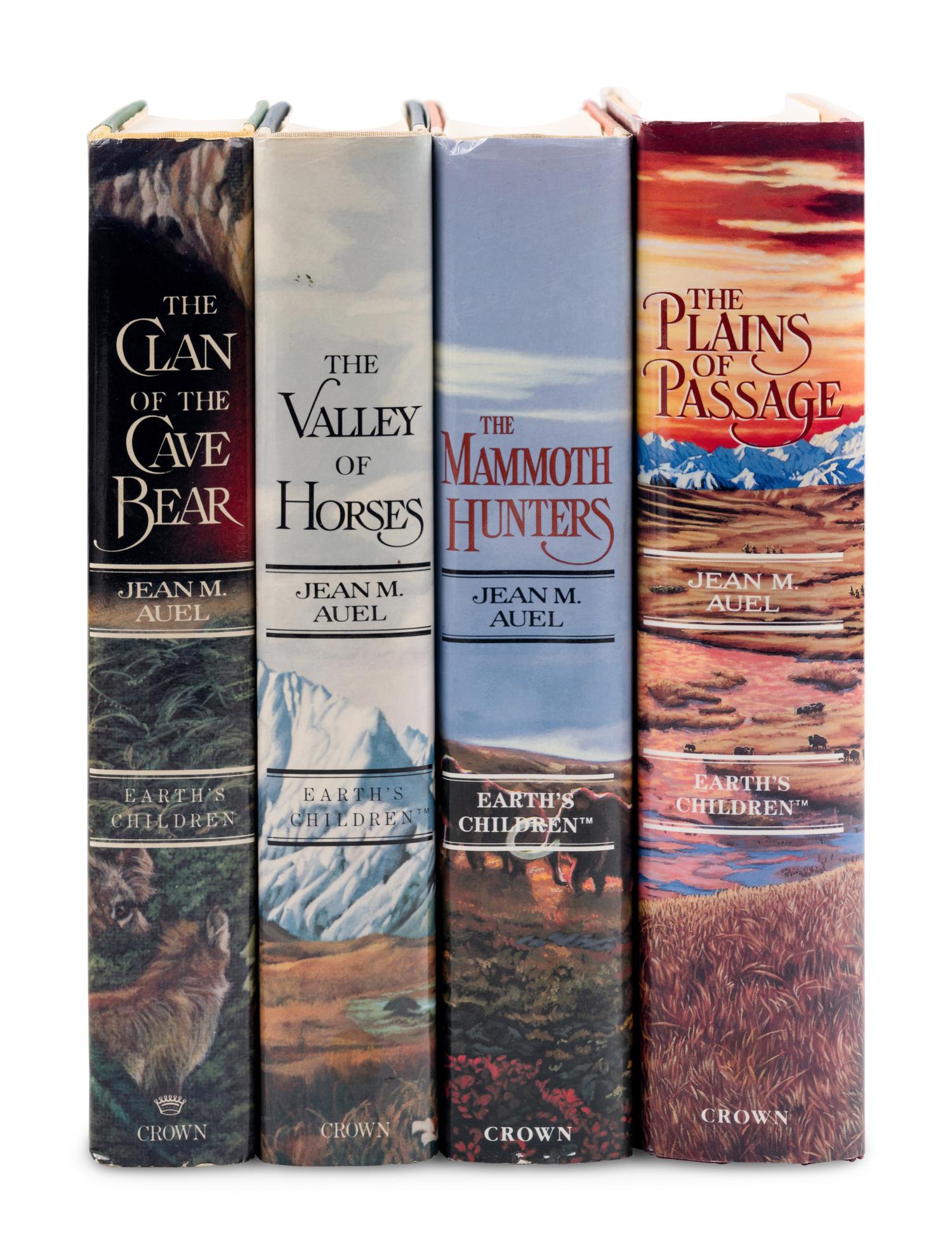 AUEL, Jean M. (b. 1936). A group of 4 INSCRIBED FIRST EDITIONS from the Earth's Children series, comprising: