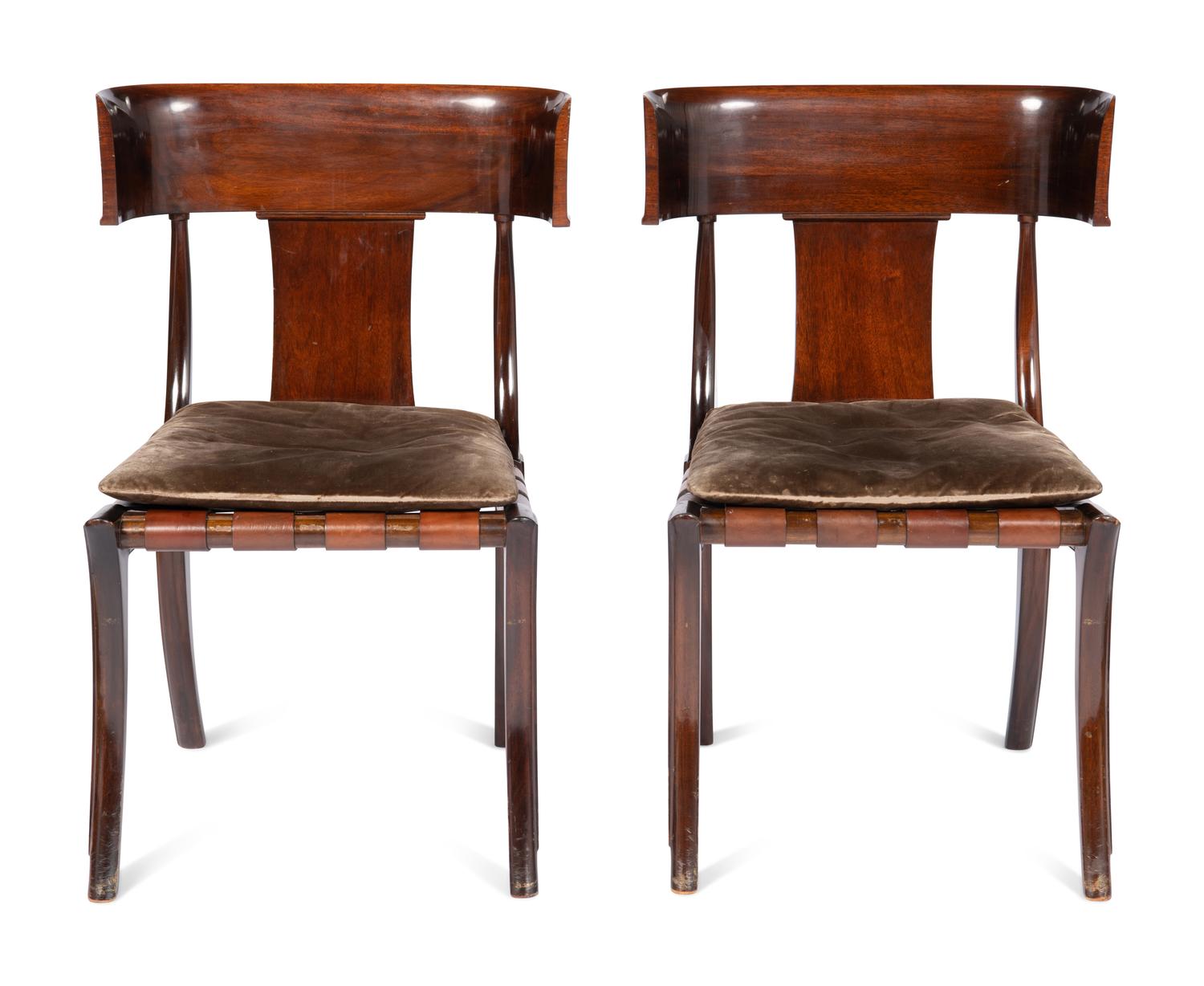 A Pair of Mahogany Klismos Chairs