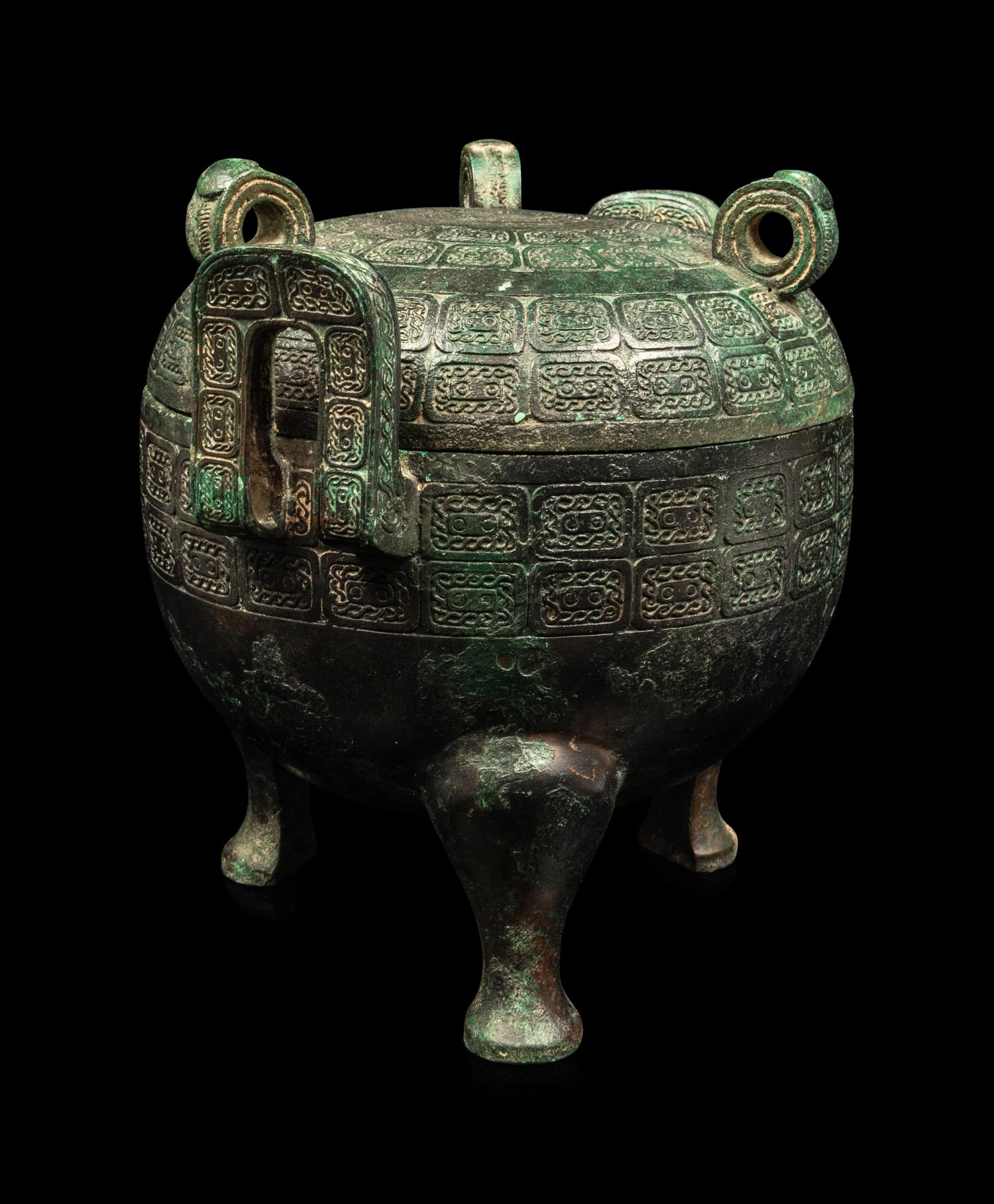 A Chinese Archaic Style Bronze Ding Vessel