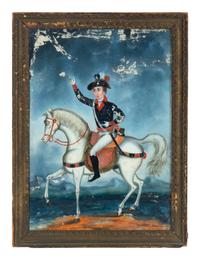 A Reverse-Painted Glass Portrait