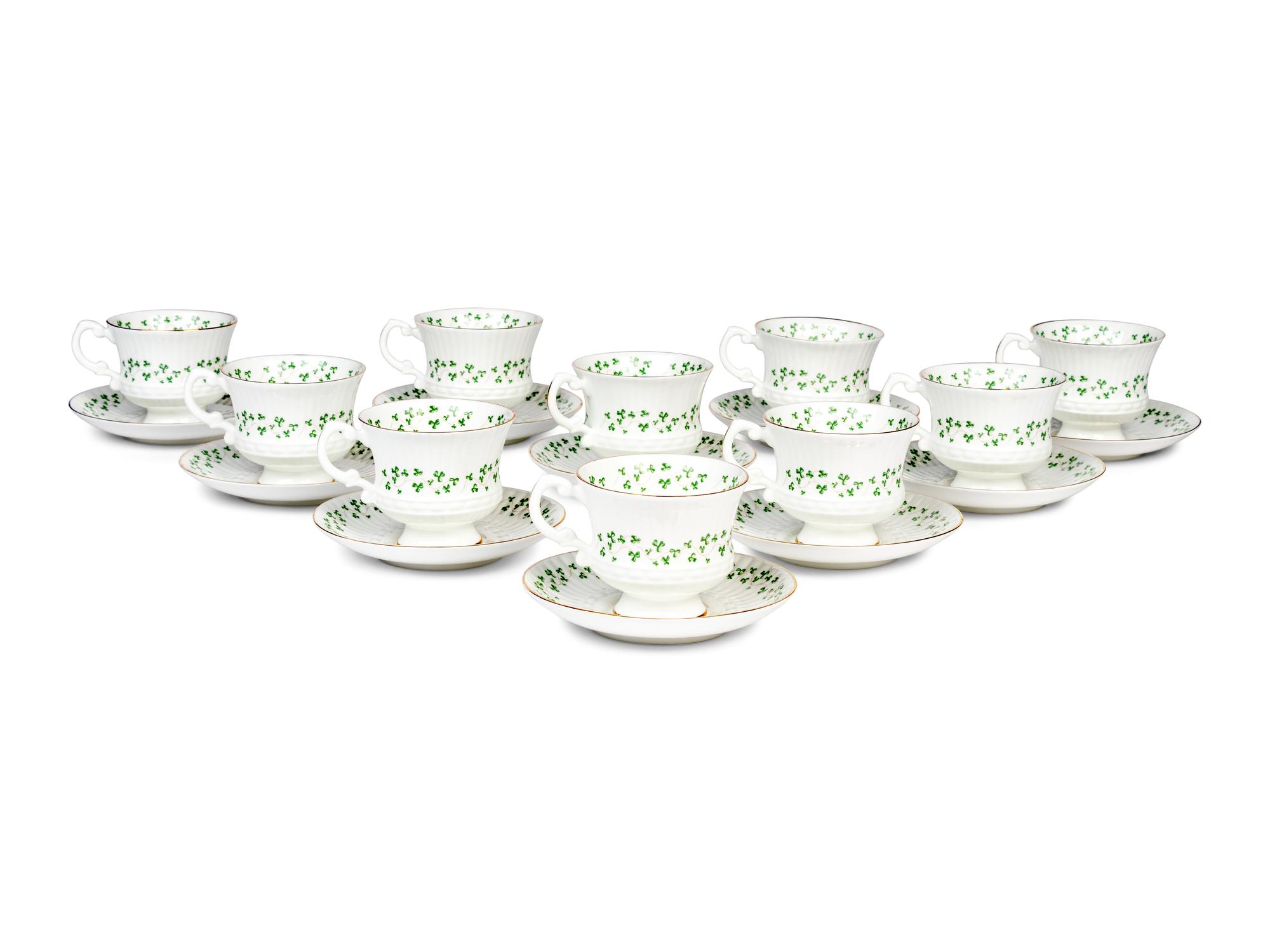 A Royal Tara Trellis Shamrock Porcelain Dinner Service