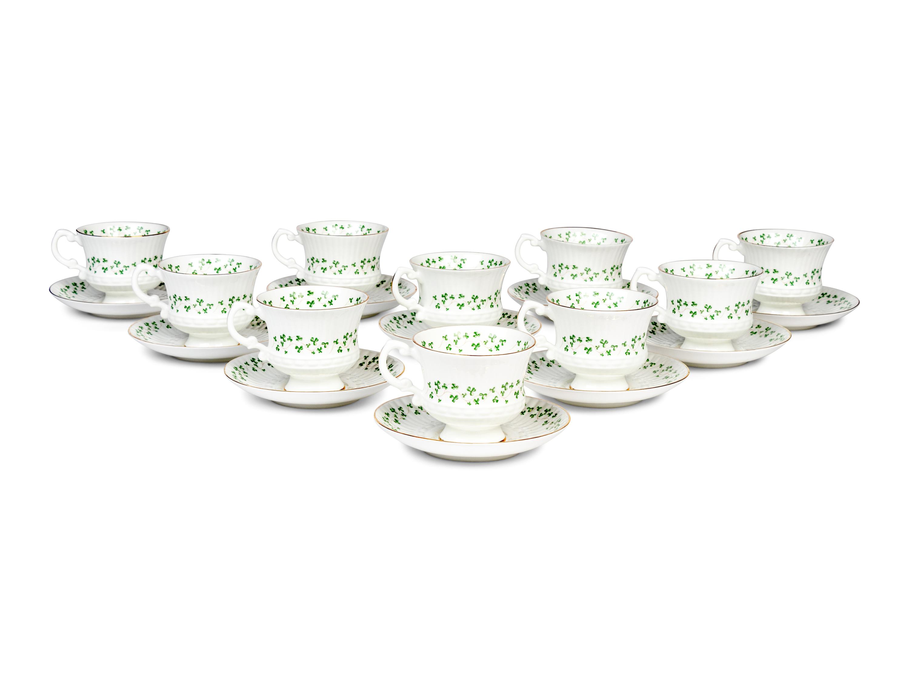 A Royal Tara Trellis Shamrock Porcelain Dinner Service