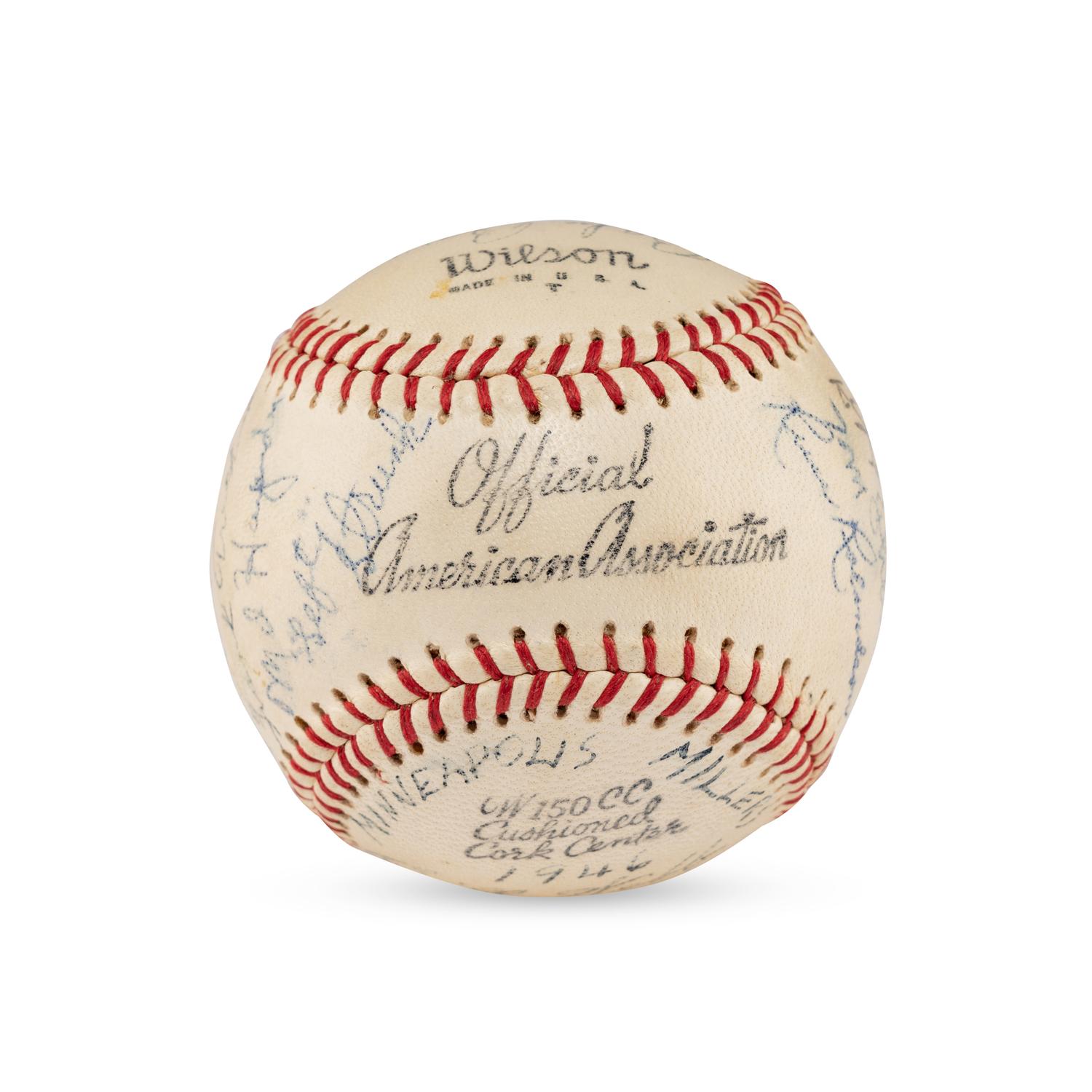 A 1946 Minneapolis Millers Team Signed Autograph Baseball