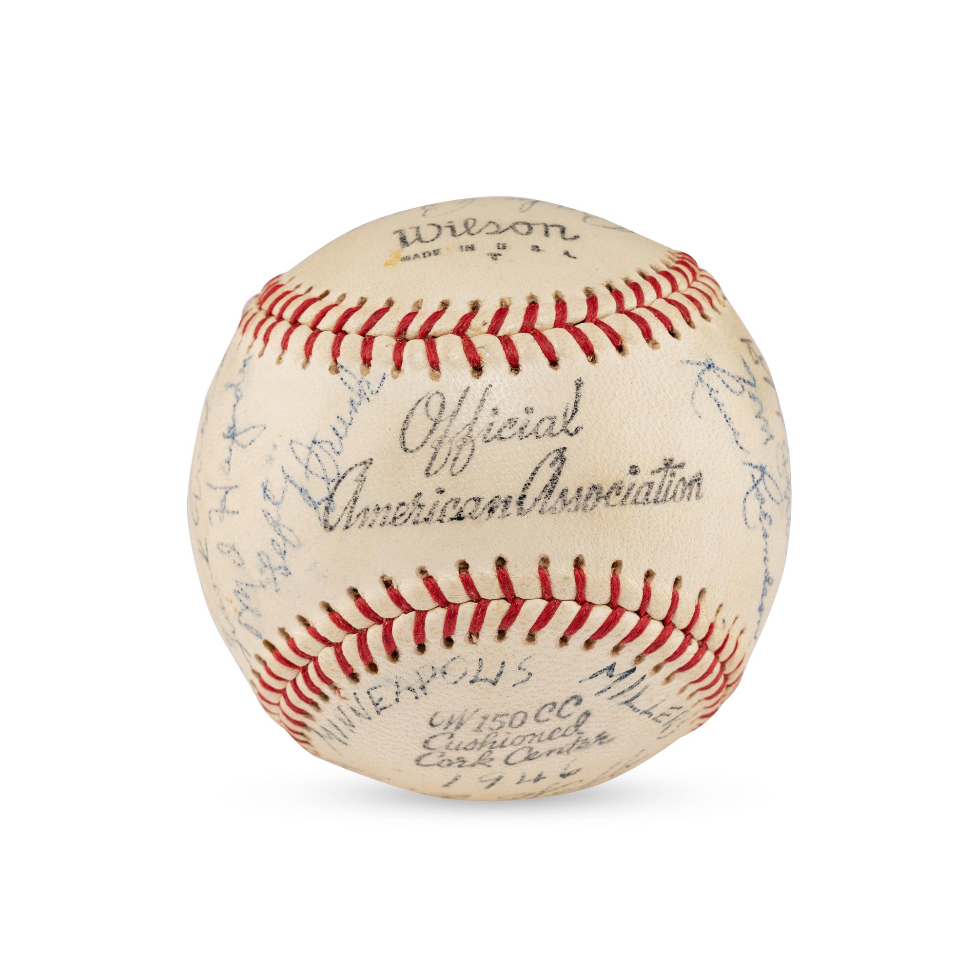 A 1946 Minneapolis Millers Team Signed Autograph Baseball