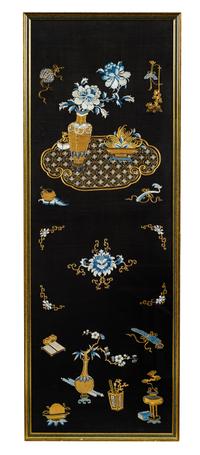 An Embroidered Silk Wall Panel