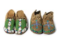 Sioux Beaded Hide Moccasins