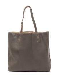 An Hermes Etoupe/Ebene 45cm Taurillon Clemence Double Sens Tote, 17.5" x 15.5" x 5".