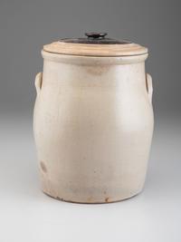 A Four-Gallon Cobalt-Decorated Stoneware Crock