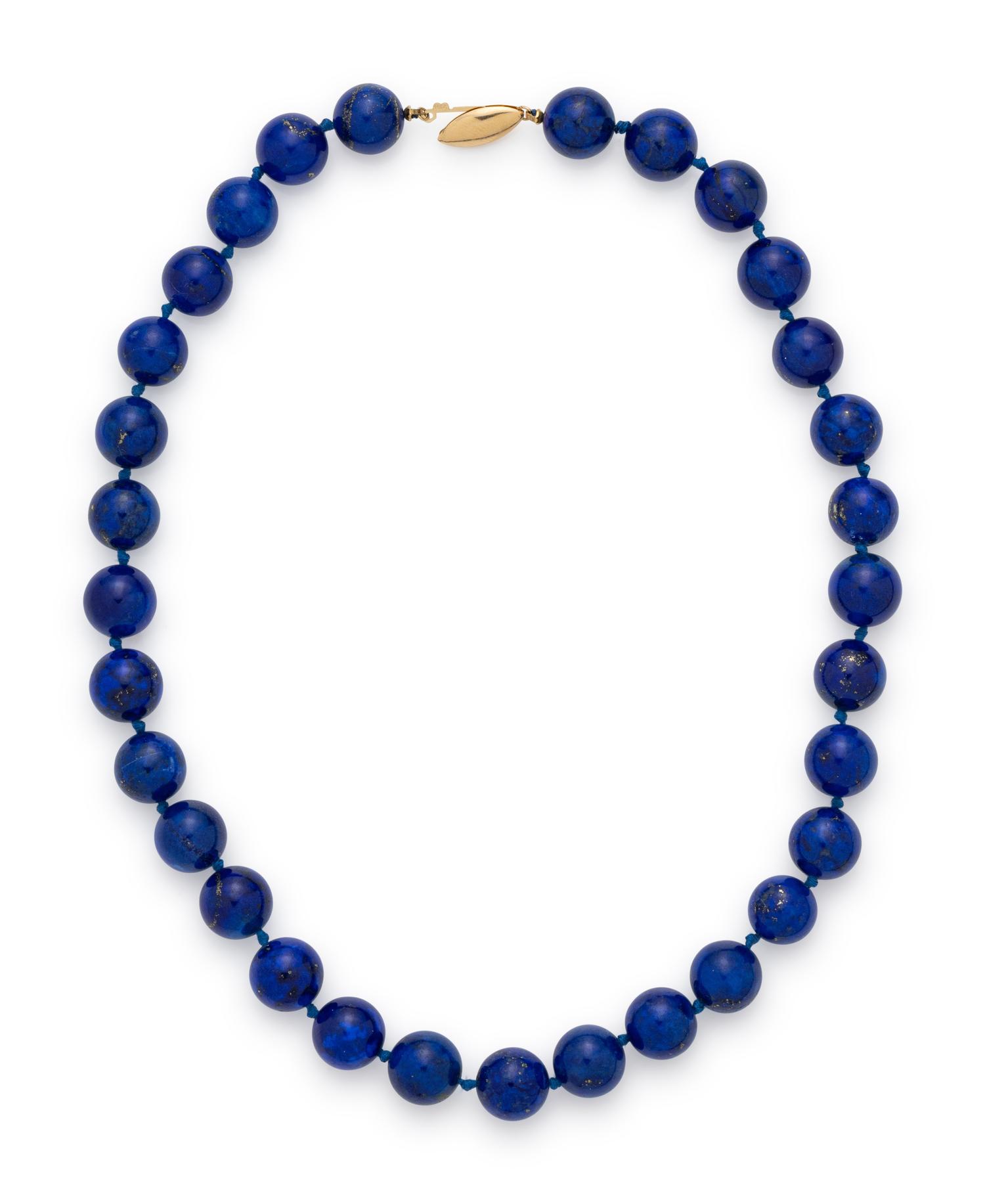 LAPIS LAZULI BEAD NECKLACE