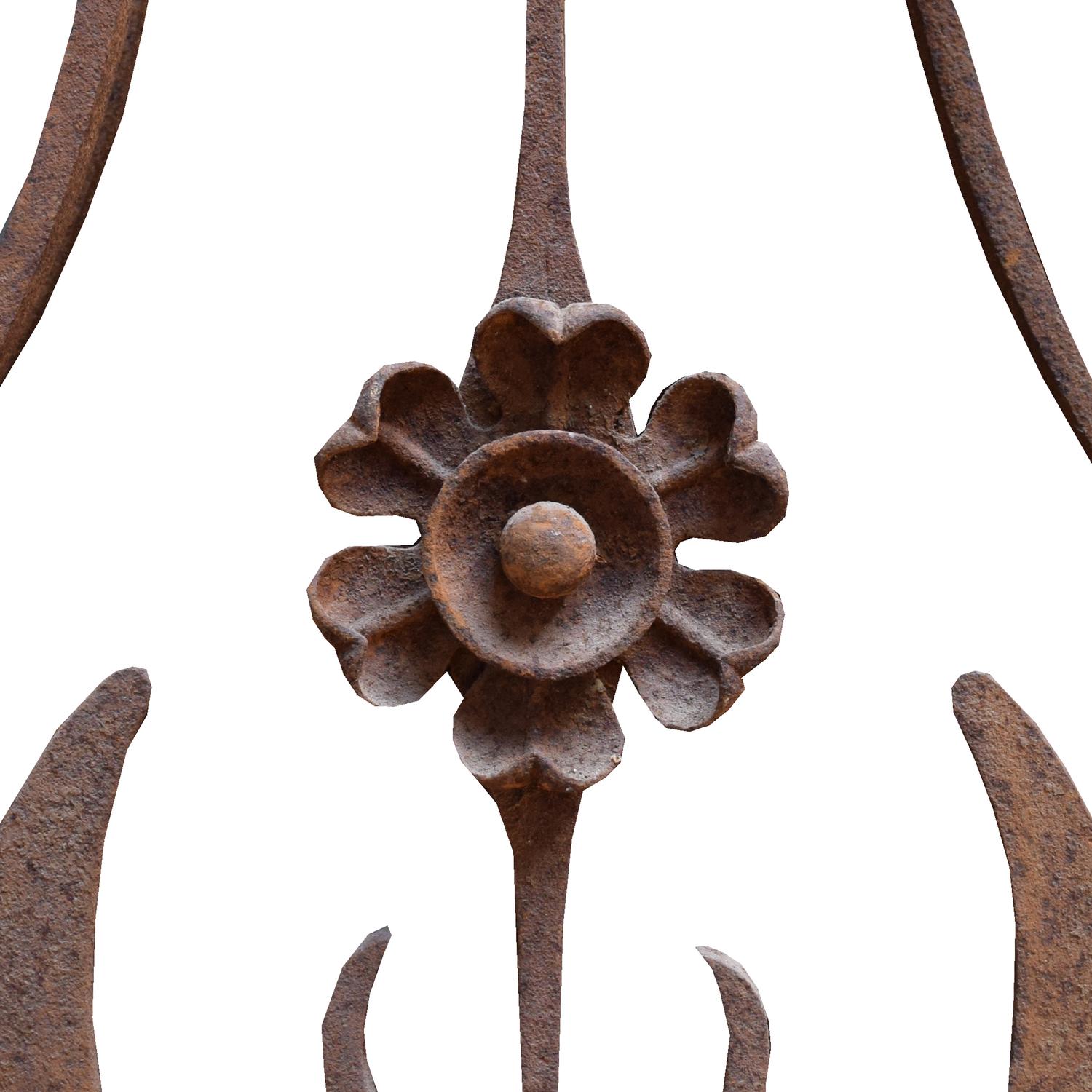 A Set of Six Wrought Iron Panels 23.5" W x .75" D x 89.5" H — Italy, 20th Century