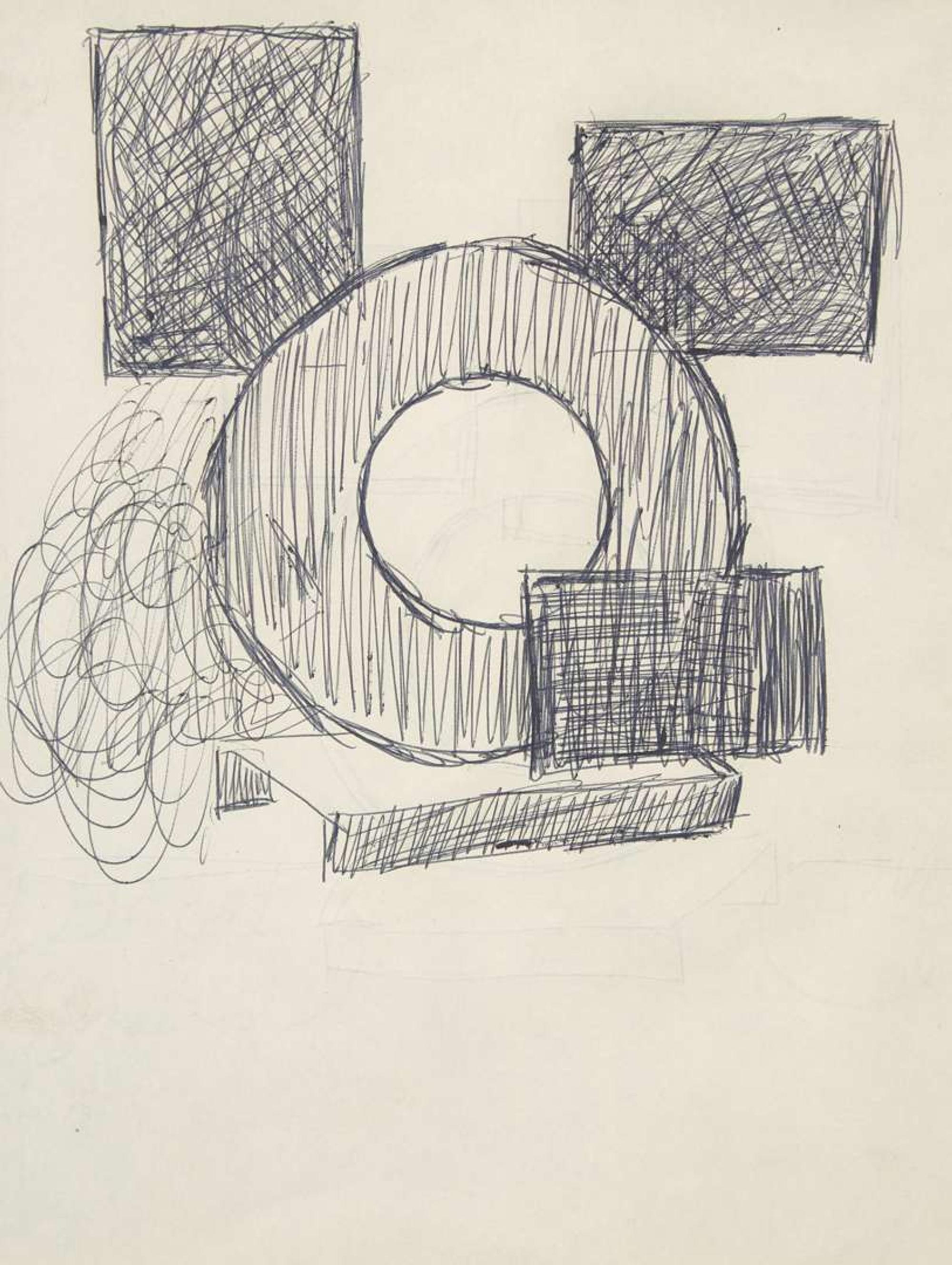 David Smith (American, 1906-1965) - Circle Study: Two-Sided Drawing (Study for Sculpture)