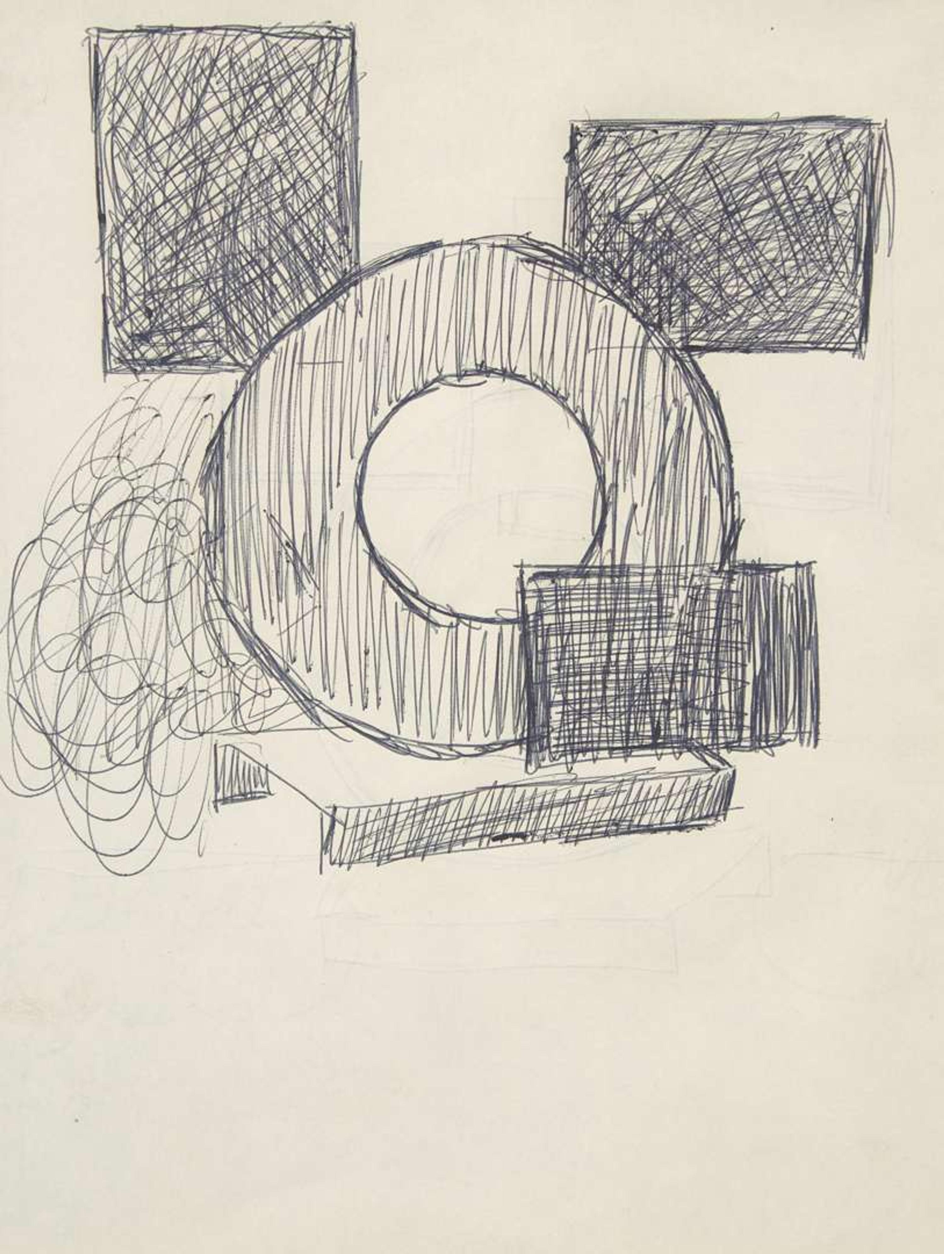 David Smith (American, 1906-1965) - Circle Study: Two-Sided Drawing (Study for Sculpture)