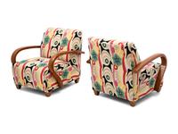 A Pair of Art Deco Style Bentwood Lounge Chairs