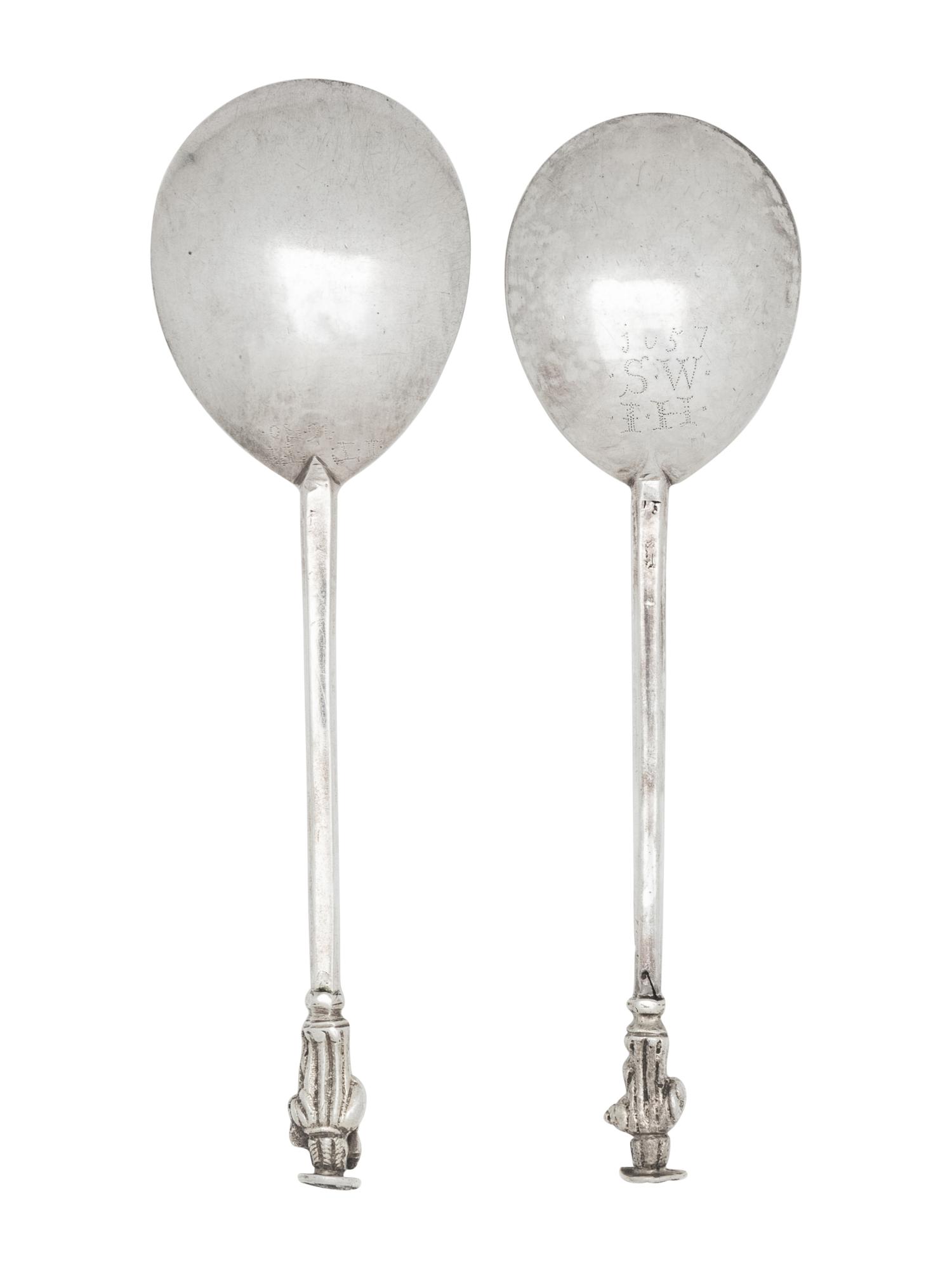 Two English Silver Apostle Spoons