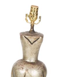 A Pair of Silvered Lamps — 20TH CENTURY