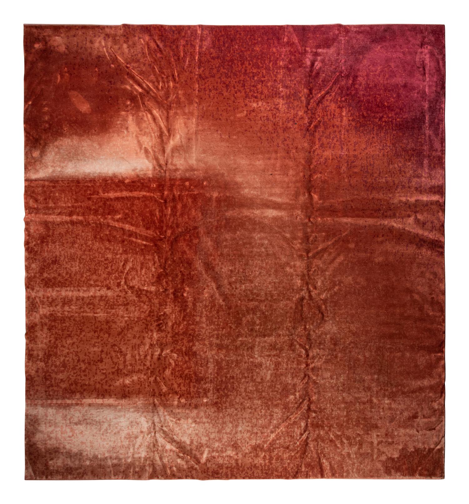 A Contemporary Silk Pile Rug Retailed by Fort Street Studio