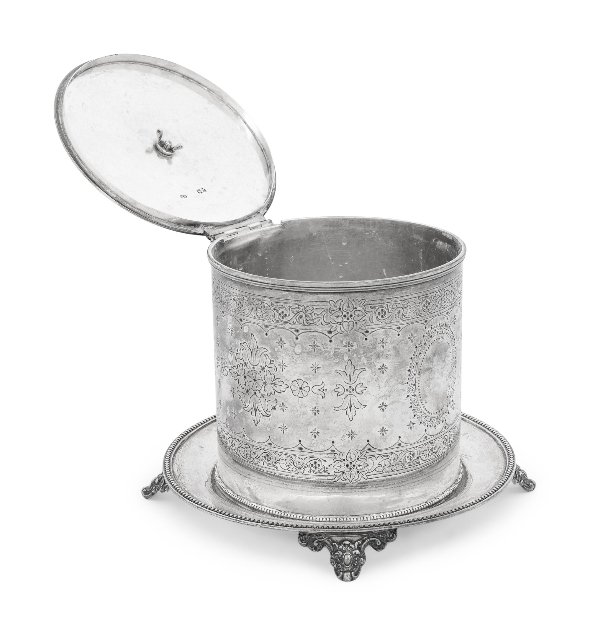 A Victorian Silver Tea Caddy