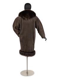 Yves Saint Laurent Haute Couture Suede Jacket with Racoon Trim, Fall 1983
