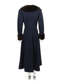 Yves Saint Laurent Haute Couture Wool Coat with Fur Trim, 1976