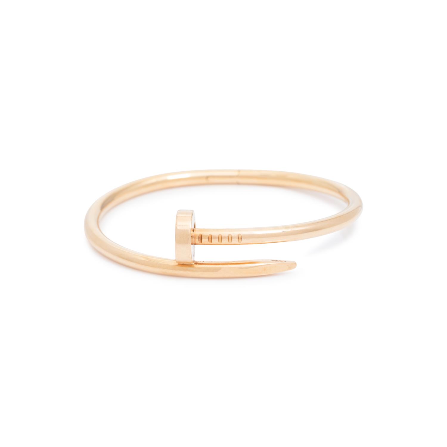 CARTIER, YELLOW GOLD 'JUSTE UN CLOU' BANGLE BRACELET
