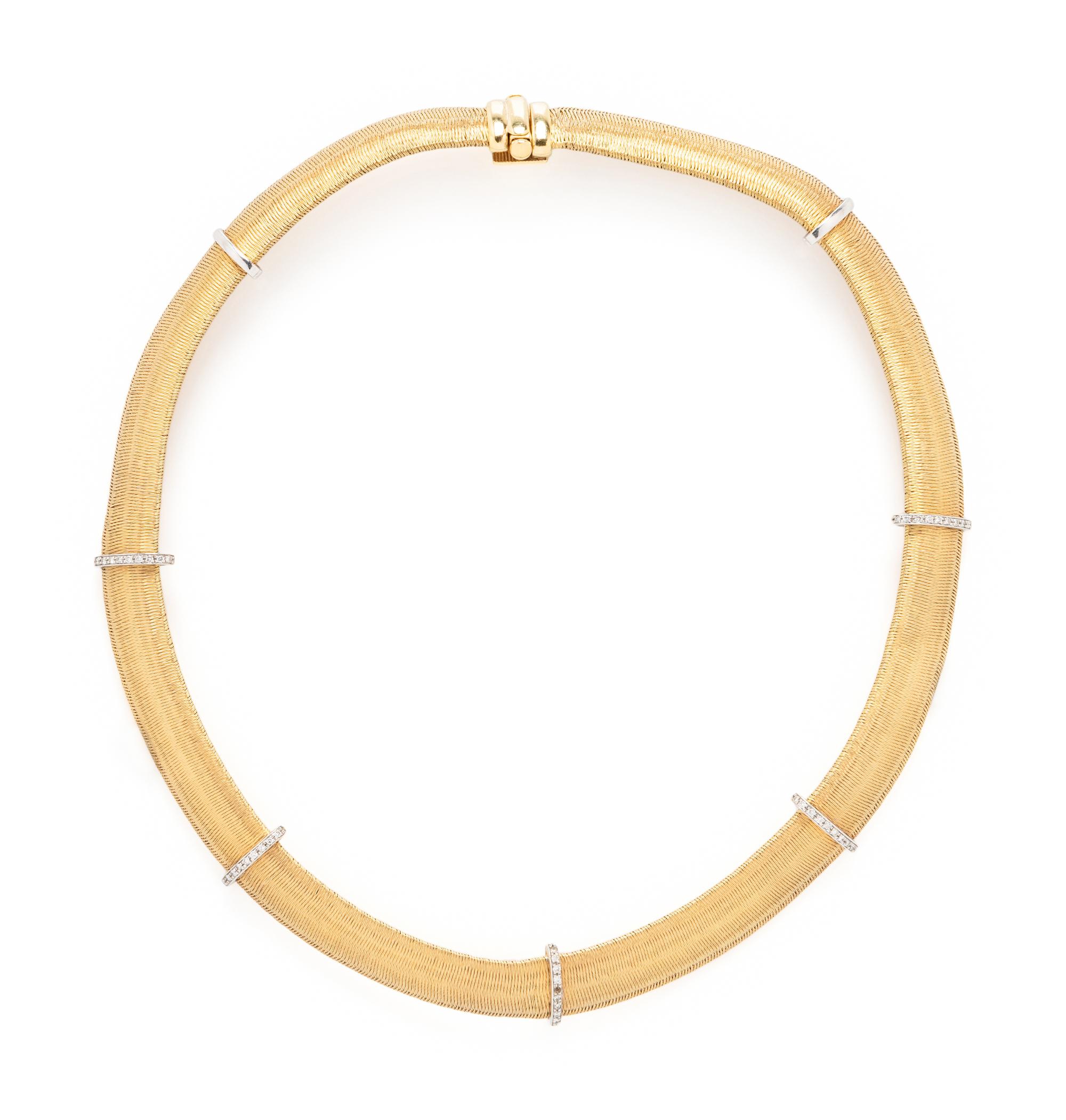 ROBERTO COIN, YELLOW GOLD AND DIAMOND NECKLACE