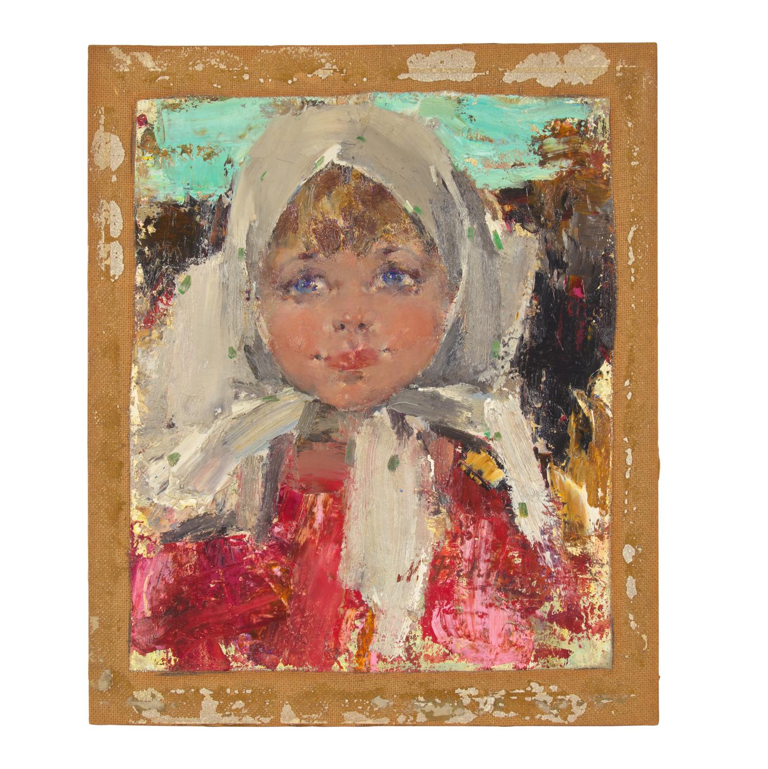 Nicolai Fechin (Russian, 1881-1955) — Girl with White Headscarf , c. late 1920s