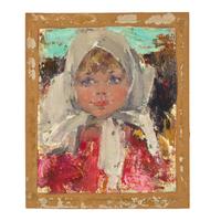 Nicolai Fechin (Russian, 1881-1955) — Girl with White Headscarf , c. late 1920s