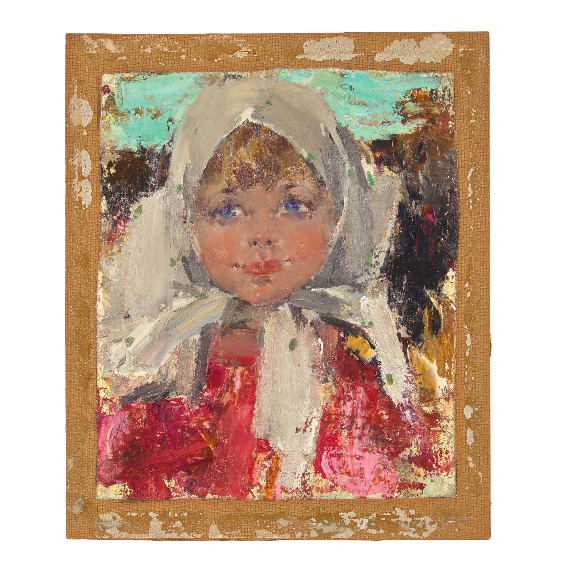 Nicolai Fechin (Russian, 1881-1955) — Girl with White Headscarf , c. late 1920s