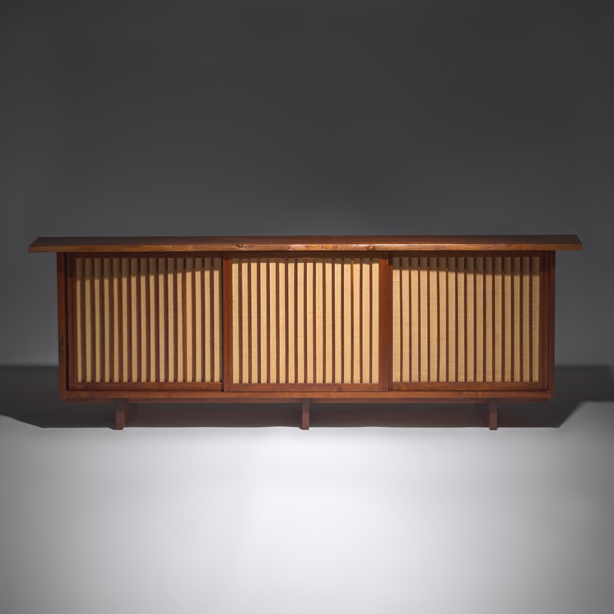 George Nakashima (American, 1905–1990) — Triple Door Sliding Cabinet, 1965