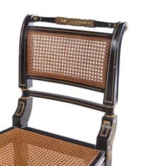 A Set of Ten Regency Style Painted Dining Chairs