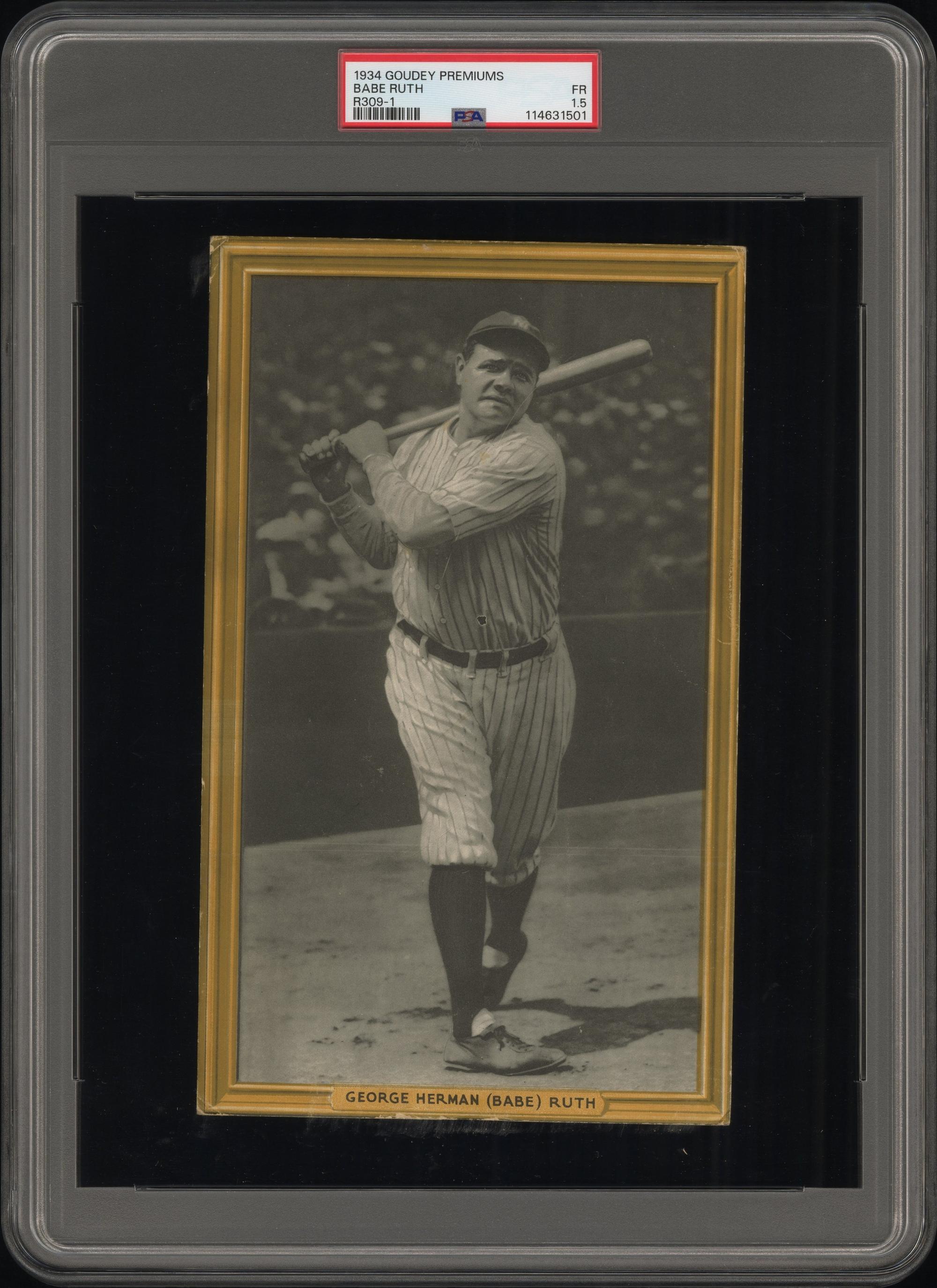 1934 R309-1 Goudey Premiums Babe Ruth (PSA 1.5)