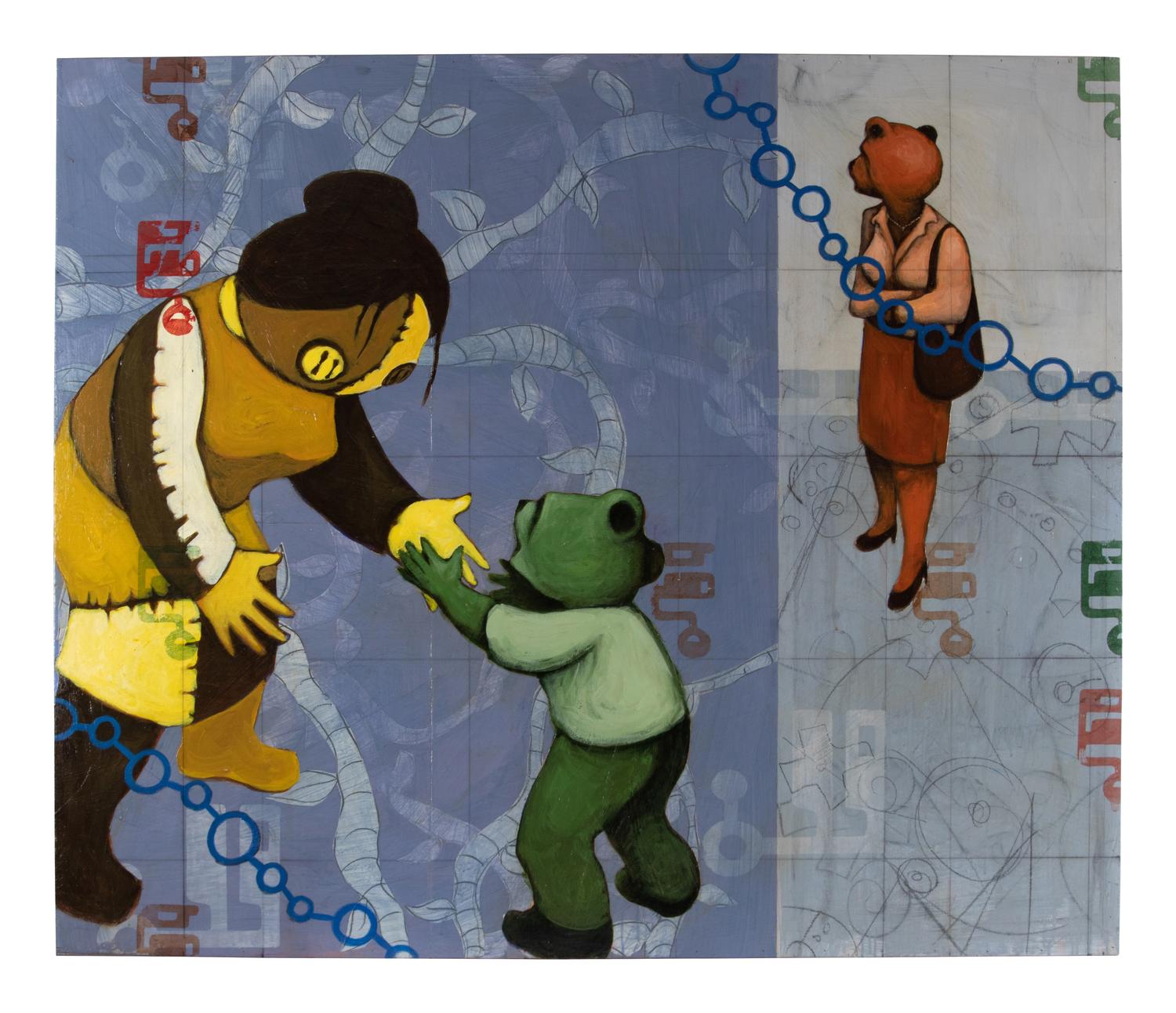 Untitled (Woman Reaching for Child, Woman in Background)
