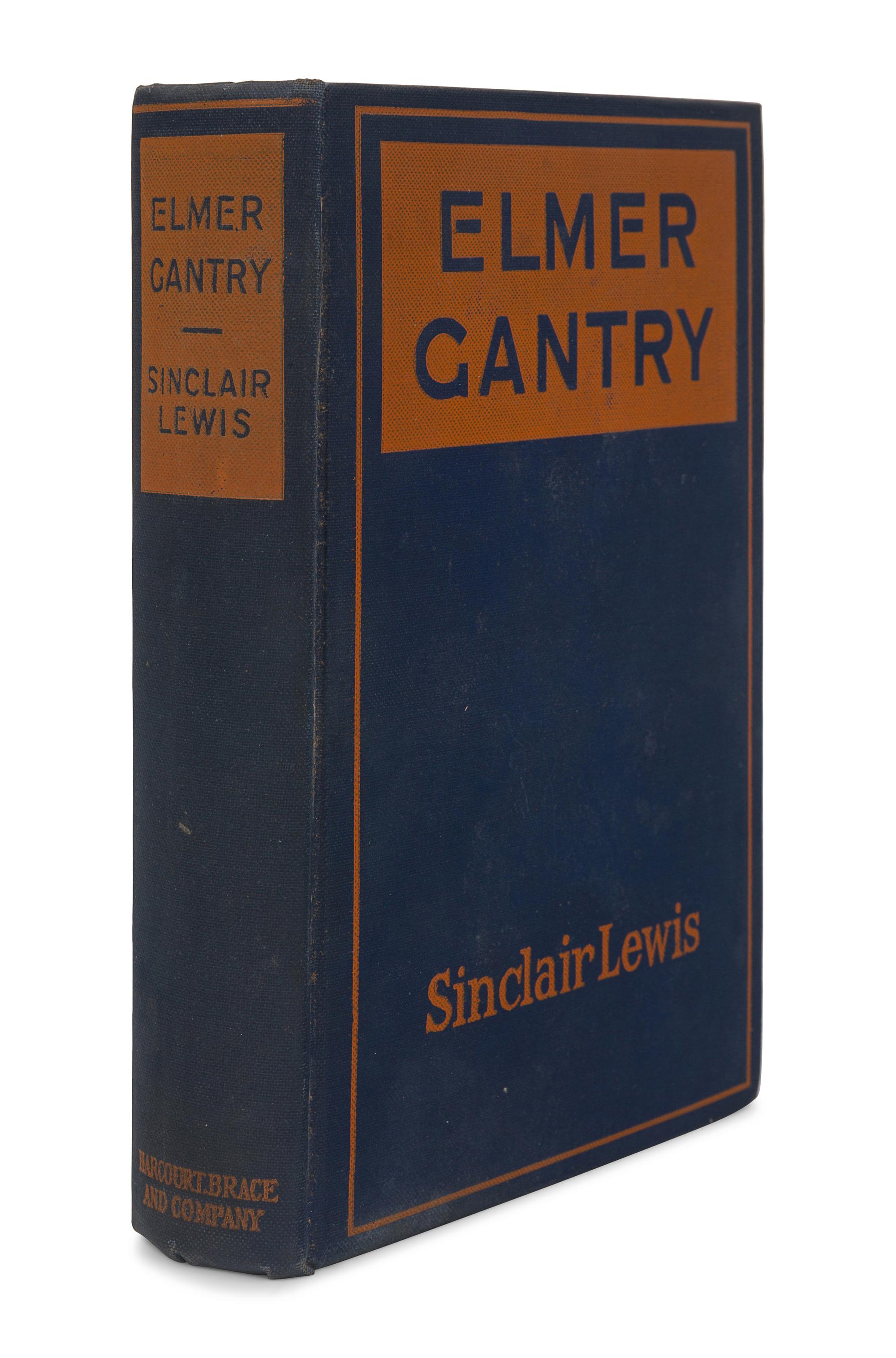 LEWIS, Sinclair (1885-1951). Elmer Gantry . New York: Harcourt, Brace and Company, 1927.