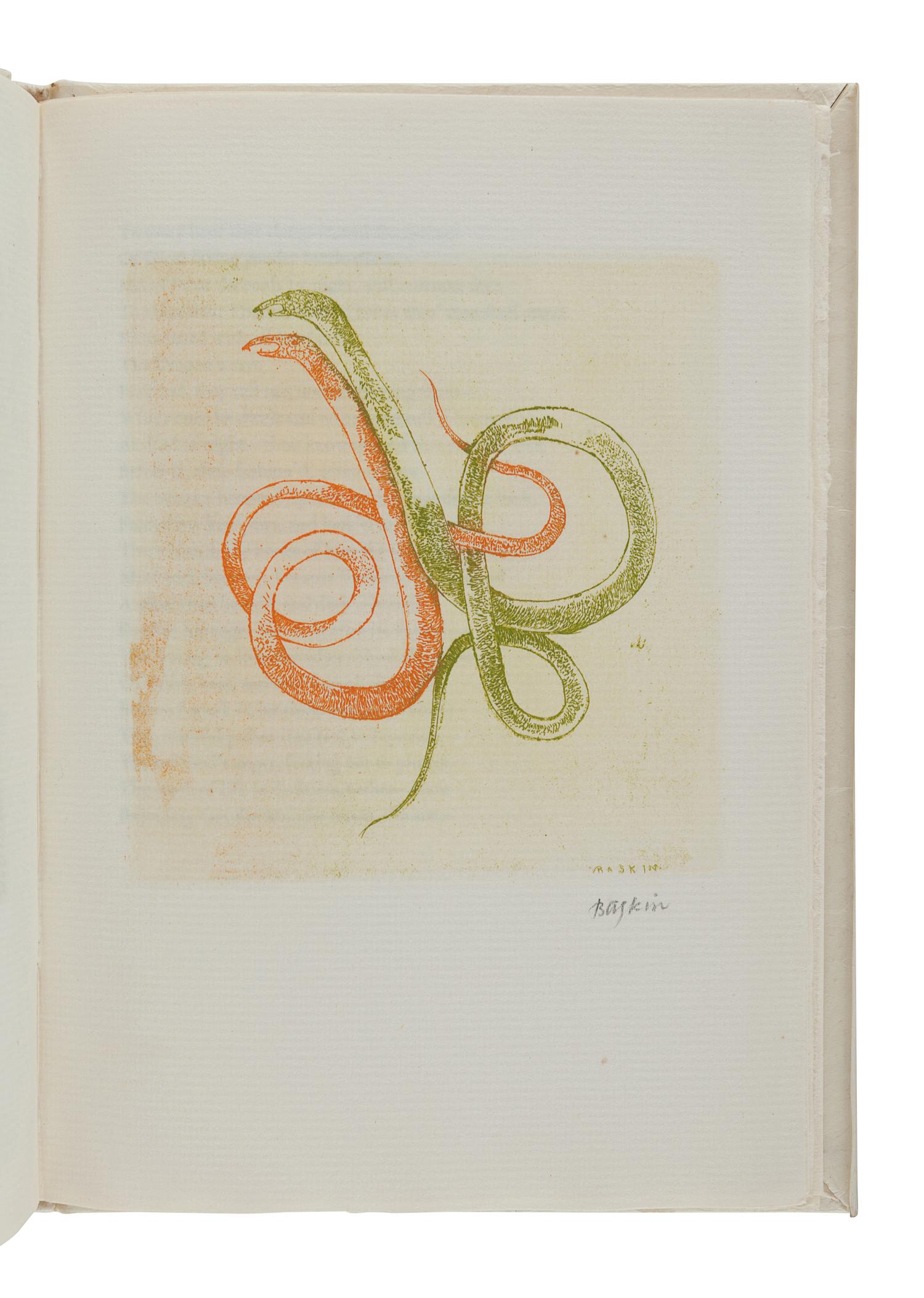 BASKIN, Leonard (1922-2000). TENNYSON, Alfred Lord (1809-1892). Tiresias. Northampton, MA: Gehenna Press, 1970.