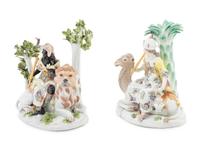 A Pair of Meissen Porcelain Figural Groups