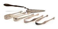 A Collection of English Silver Table Articles, Length of first 5 3/4 inches.