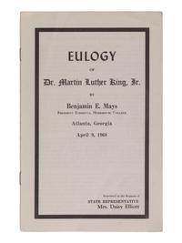 [KING, Martin Luther, Jr.] Eulogy pamphlet printed by Rep. Daisy Elliott. Atlanta, GA. 1968.