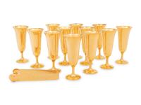 A Set of Twelve American Silver-Gilt Cups