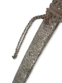 Two Turkish Silver Swords with Sheaths
