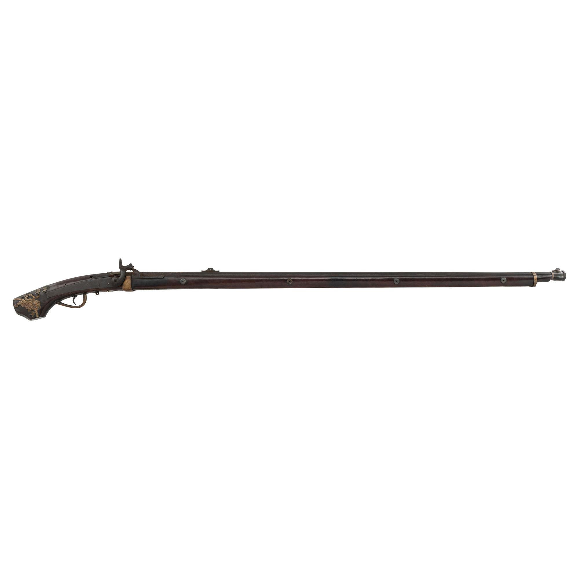 Edo-Period Japanese Tanegashima with Tokugawa Mon