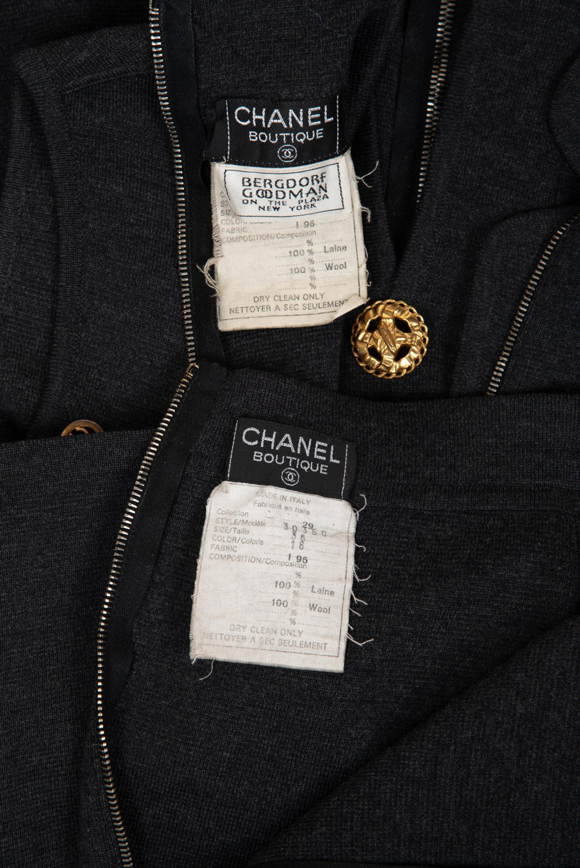 Chanel, Knit Tunic and Skirt Ensemble, c.1990
