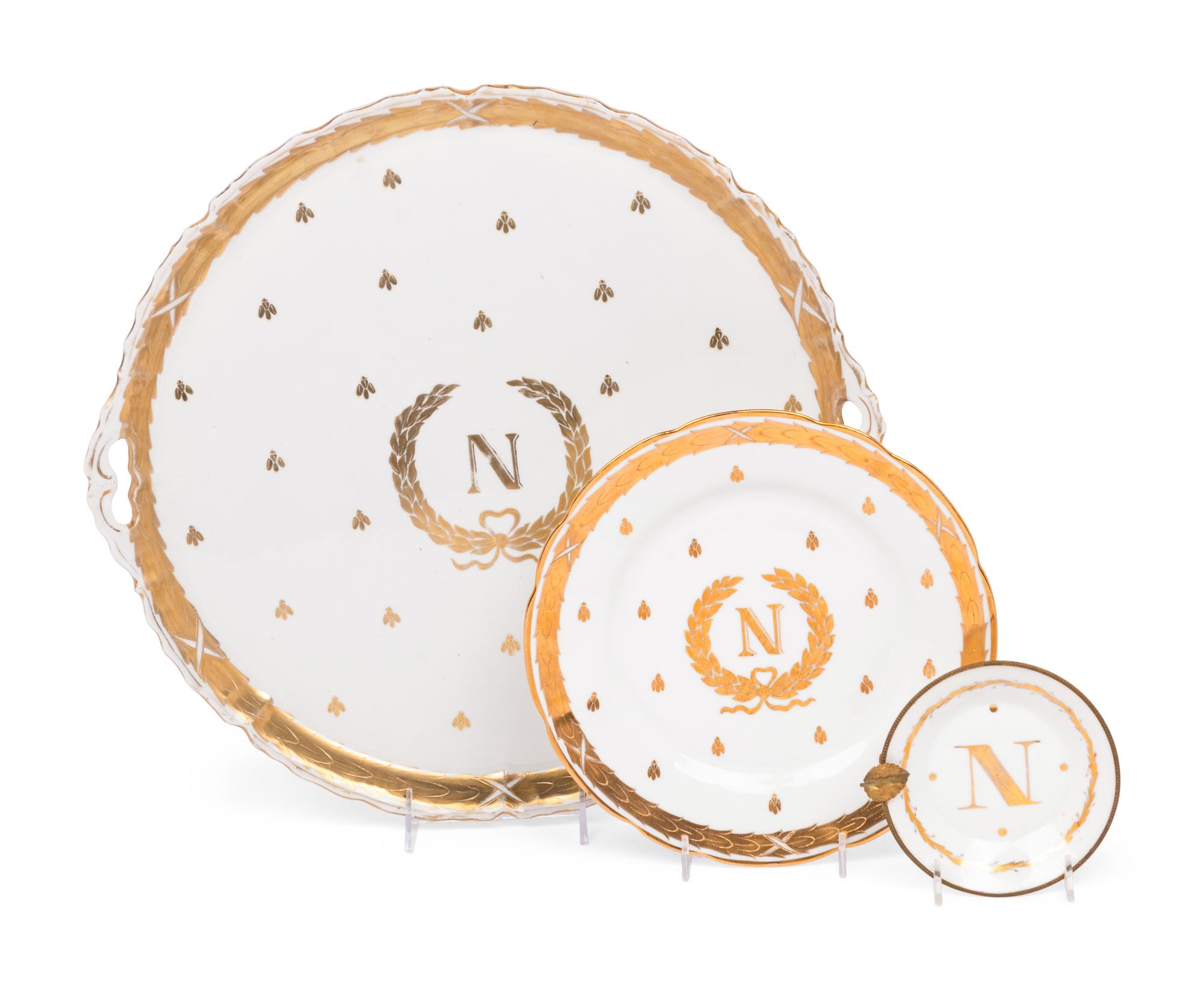 An Assembled Collection of Continental Porcelain Napoleonic Tableware