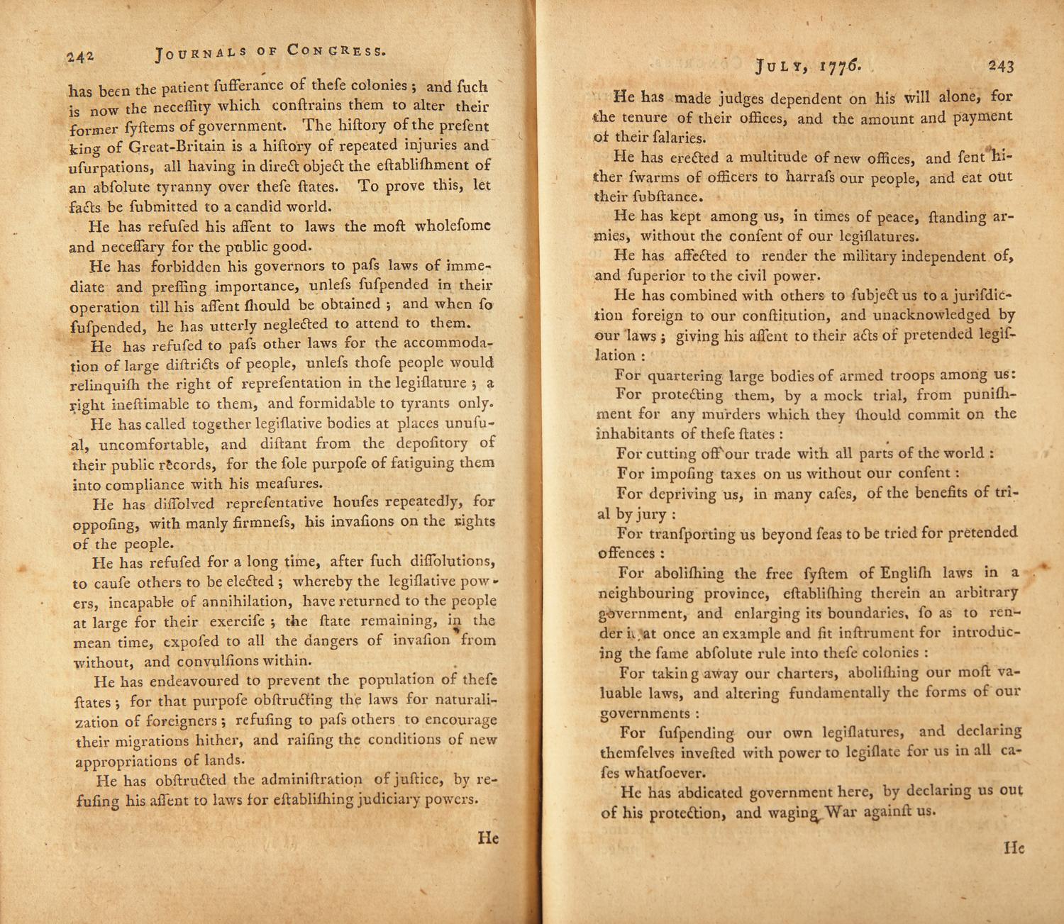 [American Revolution] Journals of Congress. Containing the Proceedings from January 1, 1776, to January 1, 1777. Published by Order of Congress. Volume II