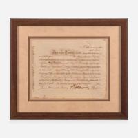 [Declaration of Independence] [Pennsylvania] Morris, Robert Partially-Printed Document, signed