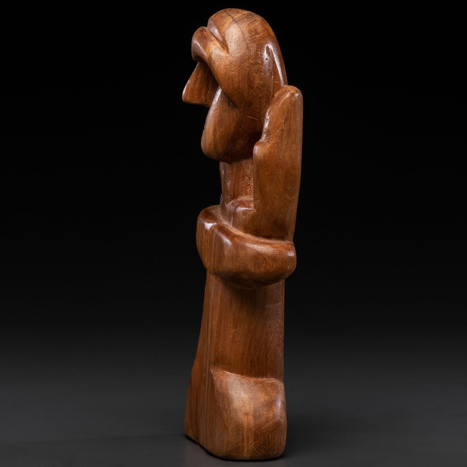 Patrocino Barela (New Mexican, ca 1900-1964) Carved Bulto