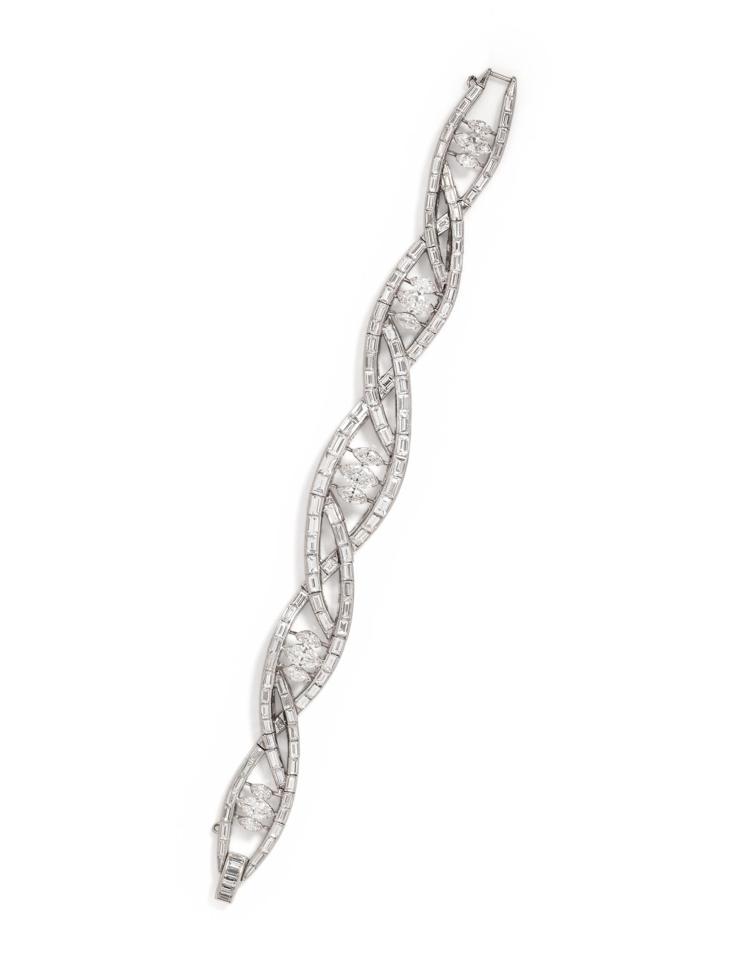 OSCAR HEYMAN & BROTHERS, DIAMOND BRACELET