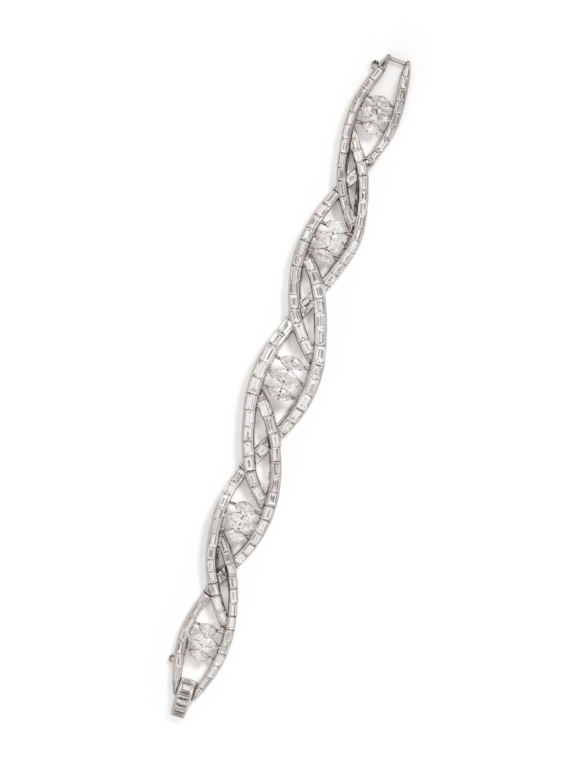 OSCAR HEYMAN & BROTHERS, DIAMOND BRACELET